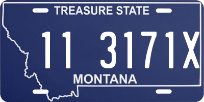 MT license plate 113171X