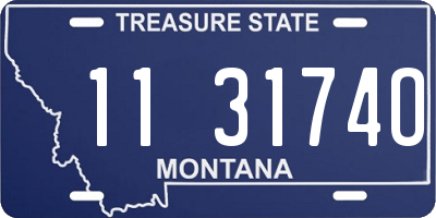 MT license plate 113174O