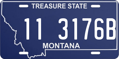 MT license plate 113176B