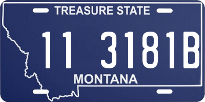 MT license plate 113181B