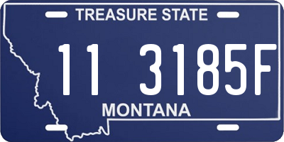 MT license plate 113185F