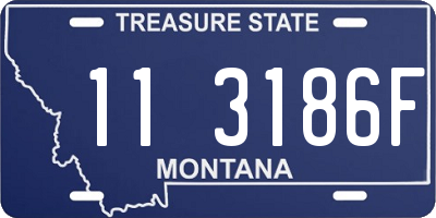MT license plate 113186F
