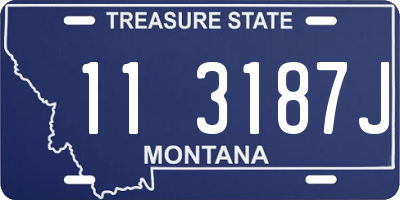 MT license plate 113187J