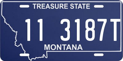 MT license plate 113187T
