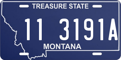 MT license plate 113191A
