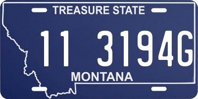 MT license plate 113194G