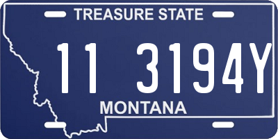 MT license plate 113194Y