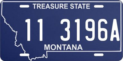 MT license plate 113196A