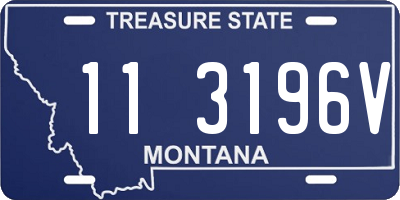 MT license plate 113196V