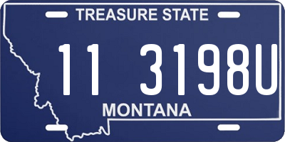 MT license plate 113198U