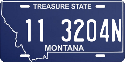 MT license plate 113204N