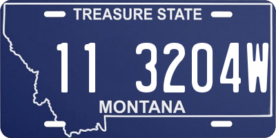 MT license plate 113204W