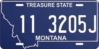 MT license plate 113205J