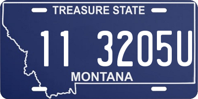 MT license plate 113205U