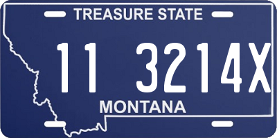 MT license plate 113214X