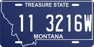 MT license plate 113216W