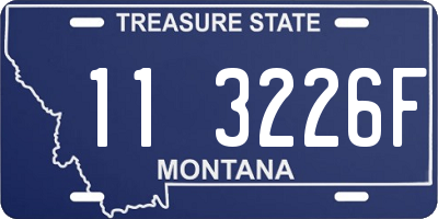 MT license plate 113226F