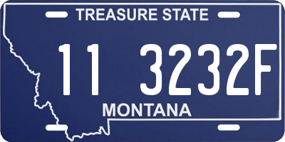 MT license plate 113232F
