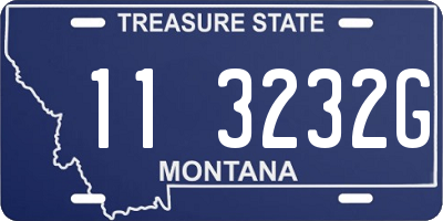 MT license plate 113232G