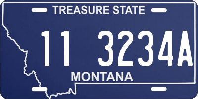 MT license plate 113234A