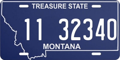 MT license plate 113234O