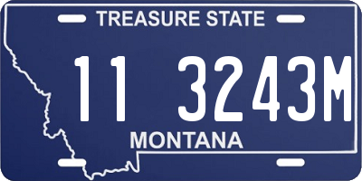 MT license plate 113243M