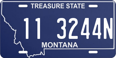 MT license plate 113244N