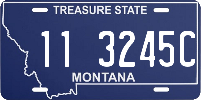 MT license plate 113245C