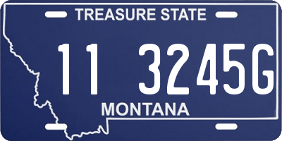 MT license plate 113245G