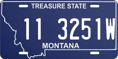 MT license plate 113251W