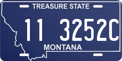 MT license plate 113252C