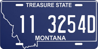 MT license plate 113254D