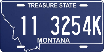 MT license plate 113254K