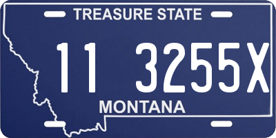 MT license plate 113255X