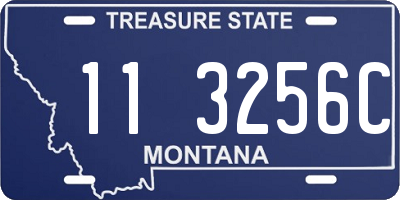 MT license plate 113256C