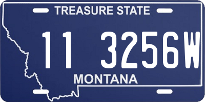 MT license plate 113256W