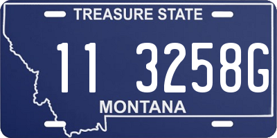 MT license plate 113258G