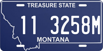 MT license plate 113258M