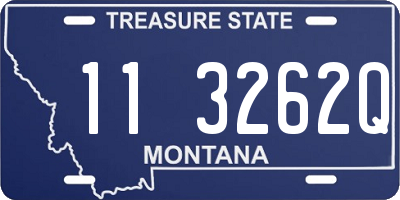 MT license plate 113262Q