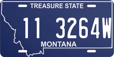MT license plate 113264W