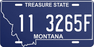 MT license plate 113265F