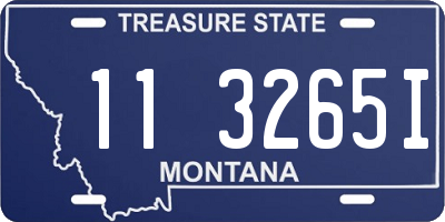 MT license plate 113265I