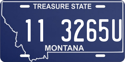 MT license plate 113265U