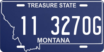 MT license plate 113270G