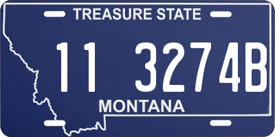 MT license plate 113274B