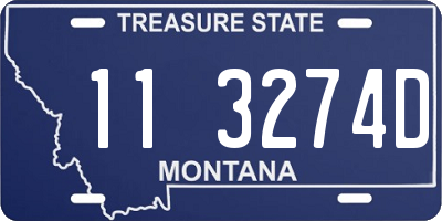 MT license plate 113274D