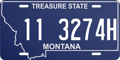 MT license plate 113274H