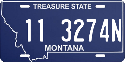 MT license plate 113274N