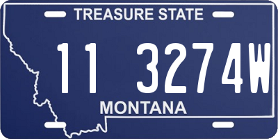 MT license plate 113274W