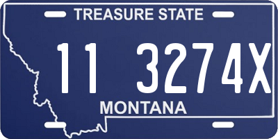 MT license plate 113274X